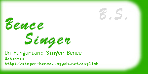 bence singer business card